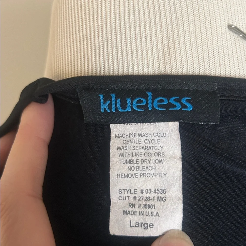 Vintage Y2K, 2000s klueless top black with flare sleeves made in the USA 🇺🇸 - Picture 5 of 5